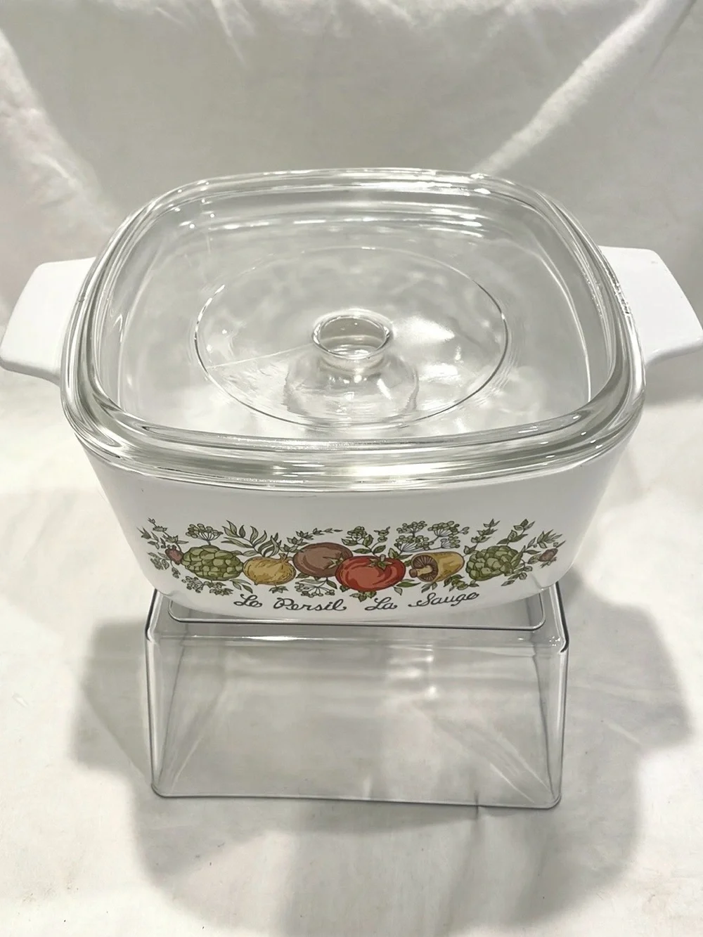 Vintage Corningware “Spice of Life” 1.5 Qt Lidded Baking Casserole Dish | EUC